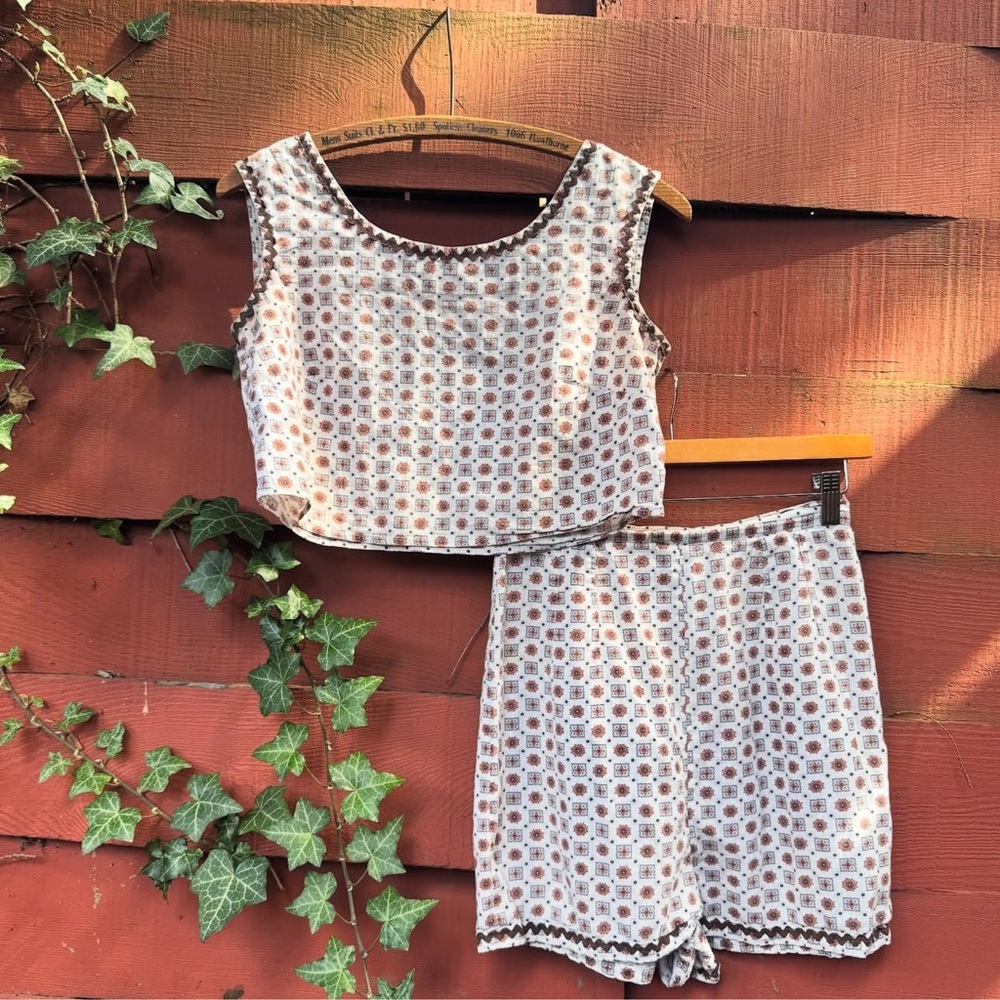 1930s/1940s two piece vintage playsuit